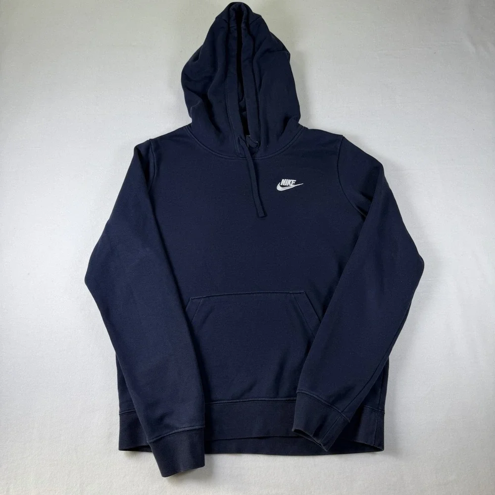 Nike Sportswear Club Hoodie Pullover Navy Casual Womens S Activewear Sportswear